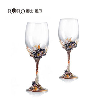 罗比·罗丹幸福鸢尾大红酒杯