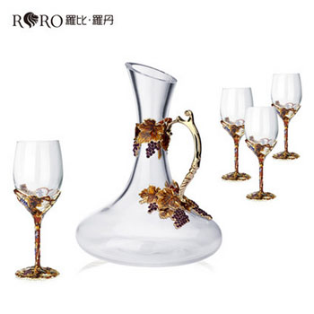 罗比·罗丹  金色收获水晶玻璃红酒杯醒酒器套装