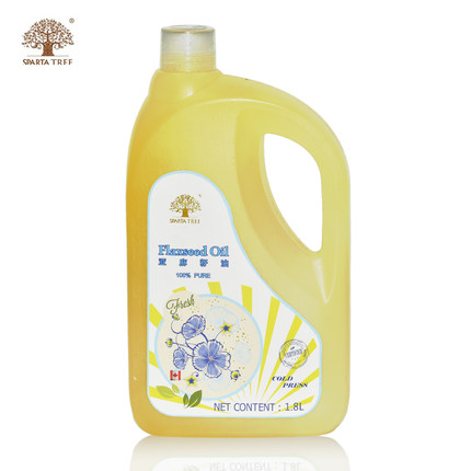 黄金树非转基因冷榨初榨亚麻籽食用油1.8L