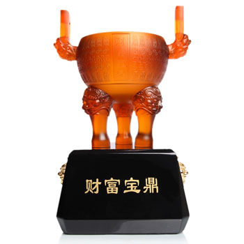 财富宝鼎（中）高档琉璃摆件