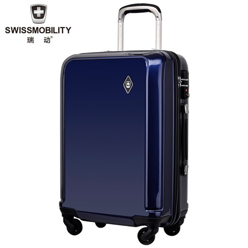 瑞动（SWISSMOBILITY）20英寸登机箱拉杆箱旅行箱万向轮PC商务行李箱MT-5597-12T00宝石蓝