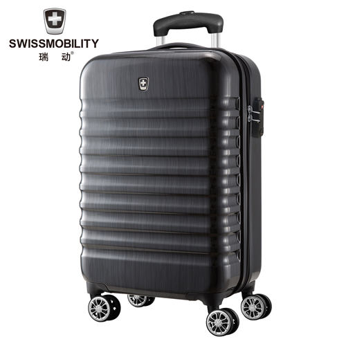 瑞动（SWISSMOBILITY）拉杆箱万向轮密码箱登机箱黑色 20寸旅行箱箱子MT-5018-24T01